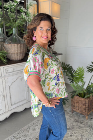 Connelly Top Green Multi by Entro Shirts & Tops Entro