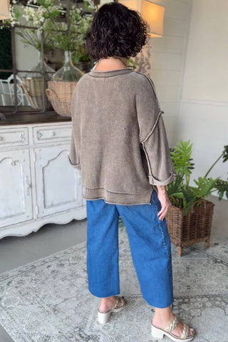 Harbin Sweater Dk Brown Sweater Blu Pepper