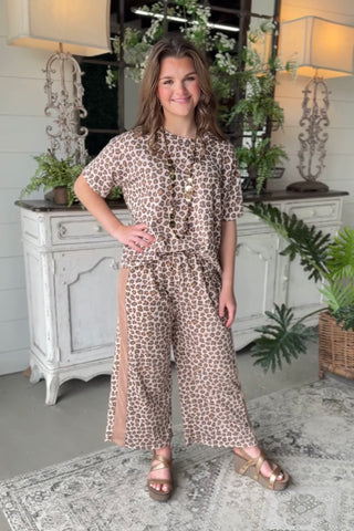 Obsessed Pant Set Animal Print