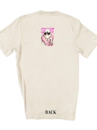 Spooky Ghost Blingy Tee Natural