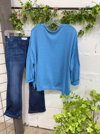 Positively Blue Jay by Easel sweater Easel