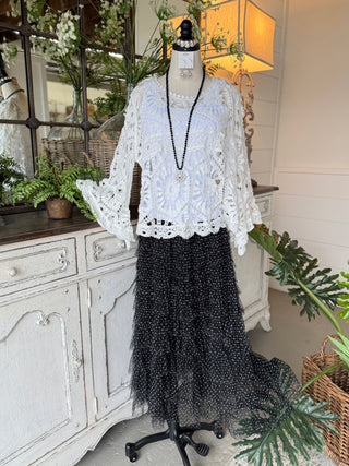 All The Frills Skirt Black Skirt Miss Carla