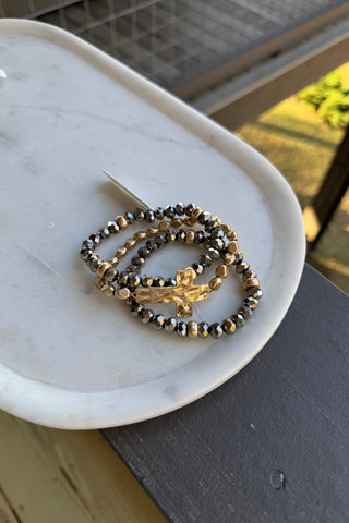 Pure Joy Cross Bracelet Hematite Bracelets SM Style