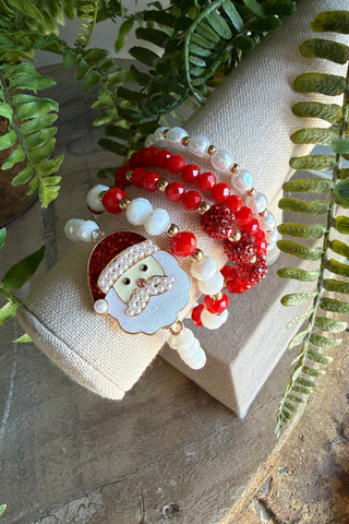 Festive Bling Bracelet Set Red Bracelets Wona Trading