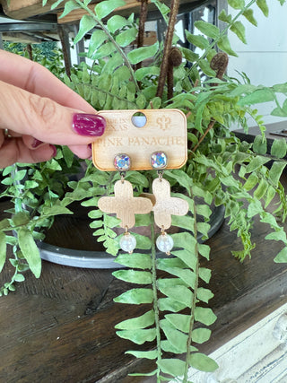 Blessings Earrings Gold by Pink Panache Earrings Pink Panache