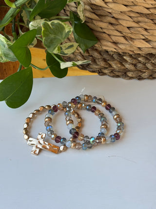 Pure Joy Cross Bracelet Natural Bracelets SM Style