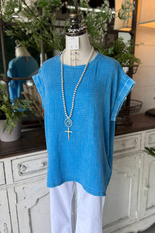 Cozy Days Top Deep Sky Shirts & Tops Zenana