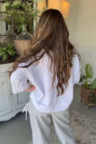 Downy Top White Shirts & Tops Zenana