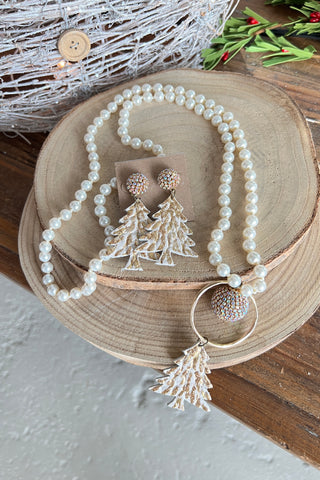 White Christmas Necklace BFF