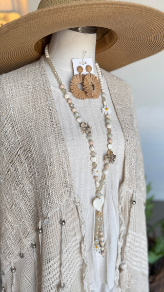 Danielle Cardigan Natural by Pol Clothing Cardigan Pol Clothing