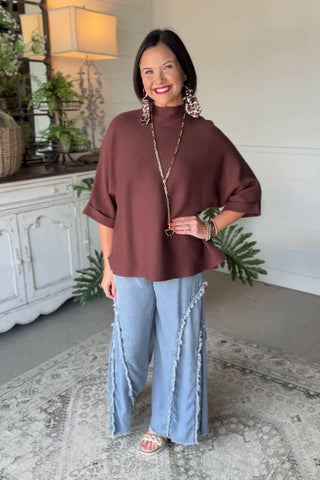Fowler Sweater Espresso by Umgee Sweater Umgee
