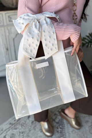 Case Mate Jelly Bow Tote Ivory Pearl Tote Case Mate