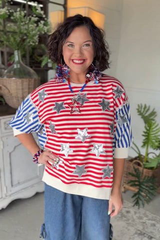 Liberty Belle Top Red