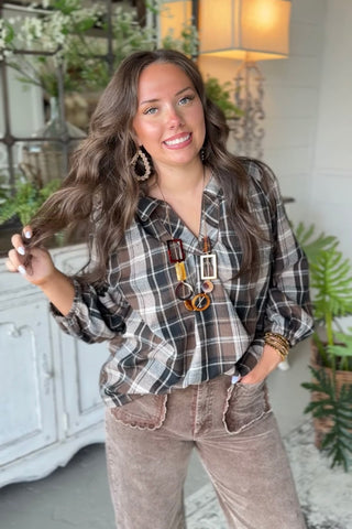 Rowan Top Espresso by Umgee