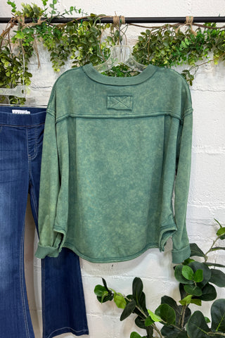 Neat Bow Green Shirts & Tops Sage & Fig
