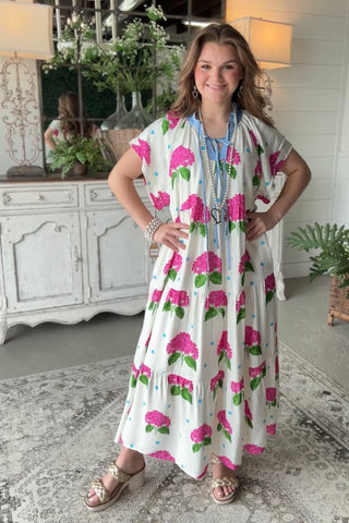 Isabella Long Dress Ecru by Umgee Dresses Umgee
