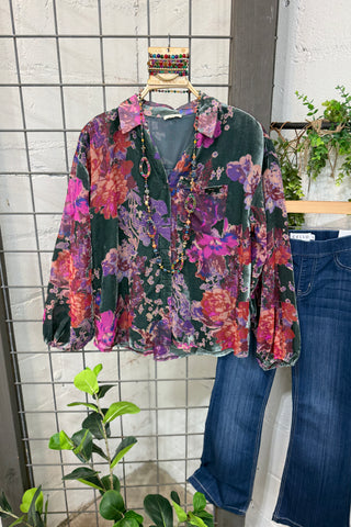 Vivid Gardens Forest Green by Jodifl Shirts & Tops Jodifl