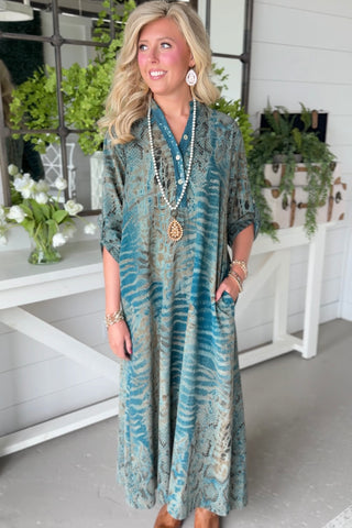 Movement Dress Teal Dresses S F Moda