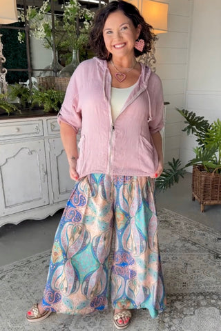 Ava Pants Blue Mix Pants Umgee