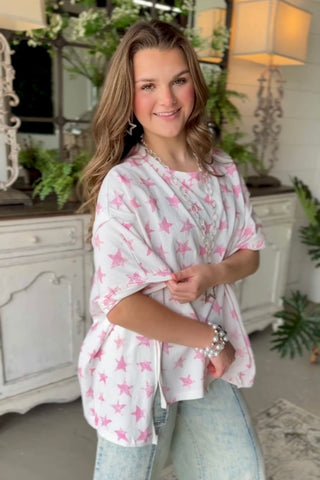 Starboard Top Lt Pink by Peach Love Shirts & Tops Peach Love