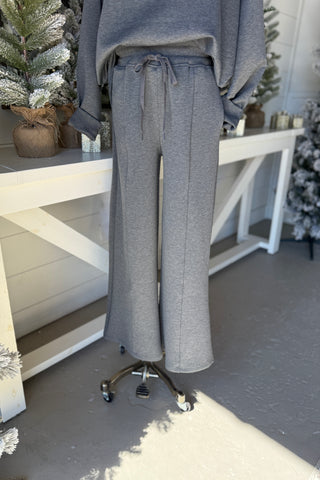 Abby Scuba Set Charcoal Top & Pant Set Zenana