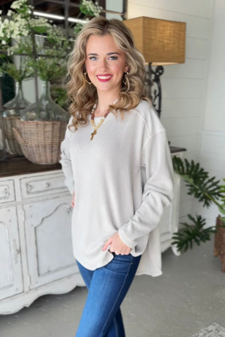 Wendi Light Taupe Shirts & Tops Rae Mode