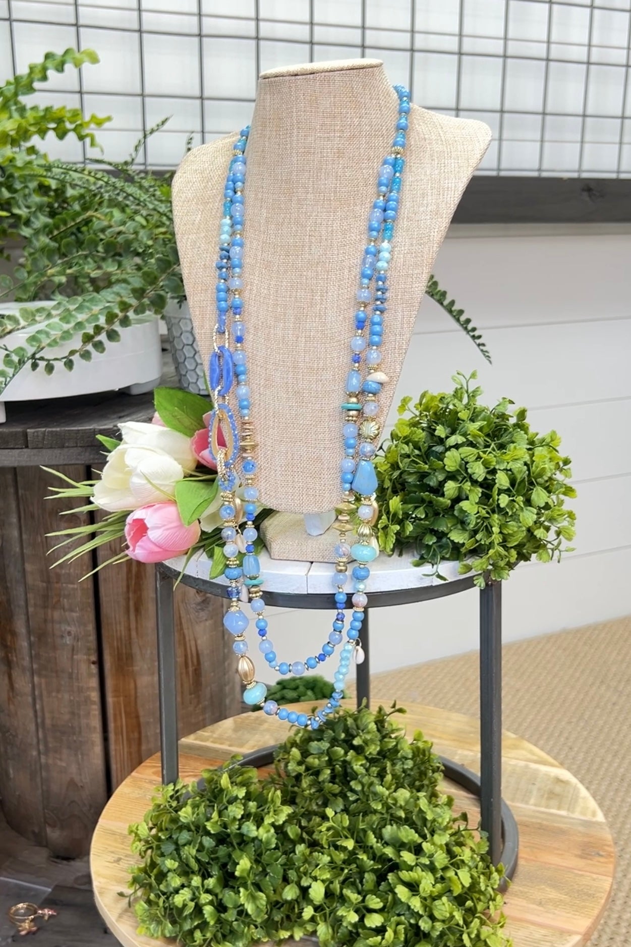 Plentiful Necklace  Carols Boutique Peri Blue  