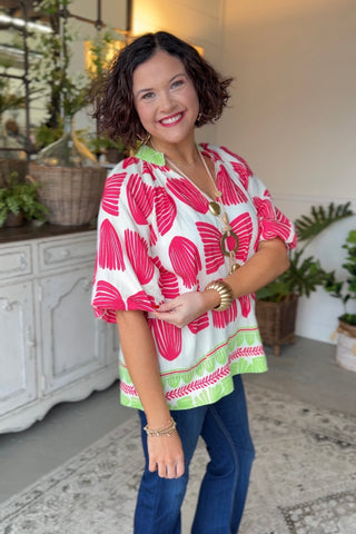 Shelly Top Pink by Umgee Shirts & Tops Umgee