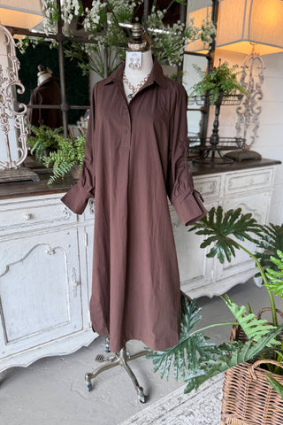 Patti Long Dress Brown by Umgee Dresses Umgee
