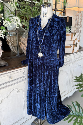Cloris Dress Navy by Umgee Dresses Umgee