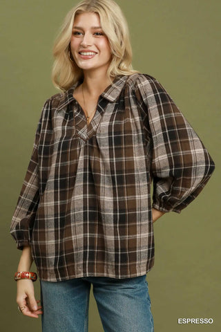 Rowan Top Espresso by Umgee Shirts & Tops Umgee