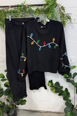 Light Me Up Sweater Black Sweater Staccato