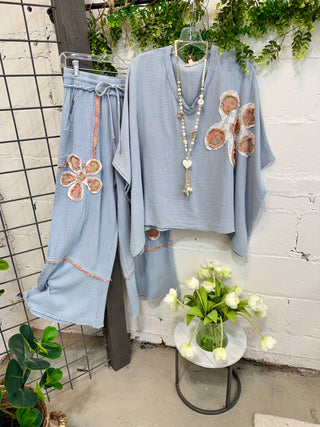 Rianna Top Cloud Blue by Easel Shirts & Tops Easel