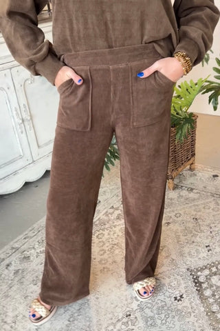 Laid Back Days Long Pant Set Brown