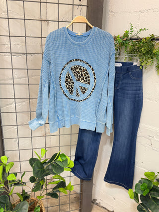 Peace Baby Day Blue by Easel Shirts & Tops Easel