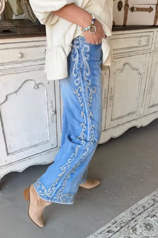 Augusta Pants Denim by Easel