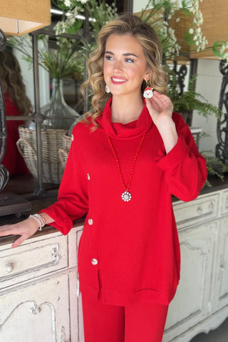 Lavish Pant Set Red Top & Pant Set Dear Scarlett