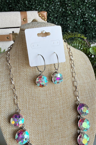 Bedazzled Earrings Silver AB