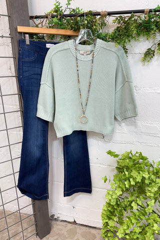 Anita Sweater Mint Sweater Blu Pepper