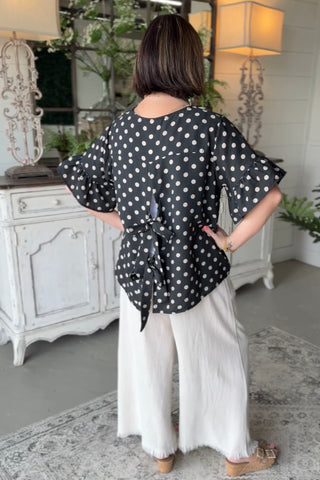 Continental Top Black Shirts & Tops Acqua & Limone