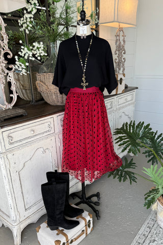 Arley Skirt Burgundy by Oddi