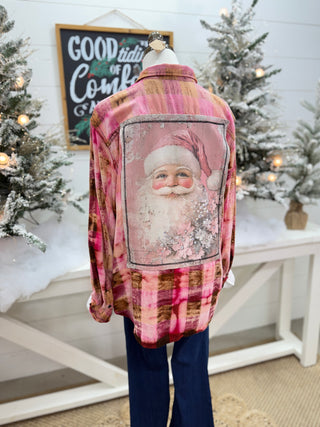 Rosey Santa Red Multi Shacket Shacket J coons