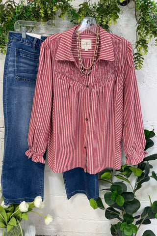 Dillon Top Berry by Umgee RESTOCK Soon
