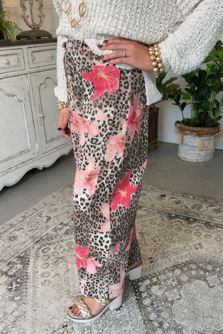 Vixen Pants Leopard Floral Jeans Davi & Dani
