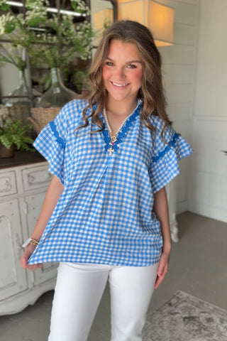 Laurie Top Blue by Umgee Shirts & Tops Umgee