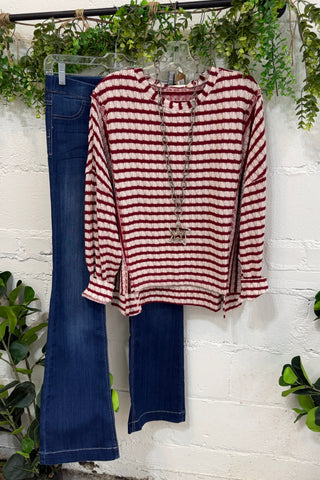 Perspectives Top Burgundy by Bibi Shirts & Tops Bibi