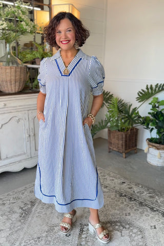 Kessler Dress Blue Stripe by Umgee RESTOCK Soon carol's boutique Kessler Dress Blue Stripe by Umgee RESTOCK Soon carol's boutique