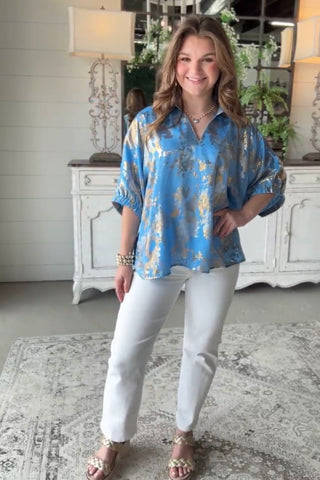 Shimmy Shine Blue Mix by Jodifl Shirts & Tops Jodifl