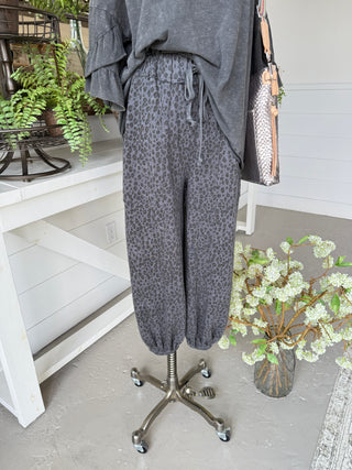 Cayenne Ash Leopard Joggers Pants Easel