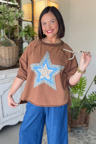Cassidy Top Chocolate by Easel